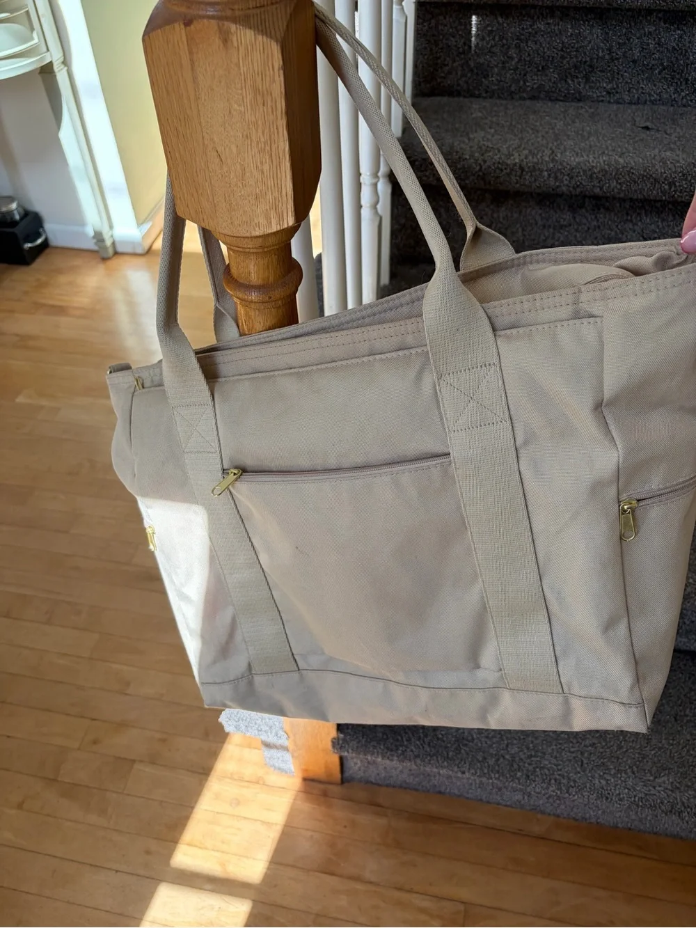Canvelle Neutral Beige Tote Bag – Classic Everyday Storage